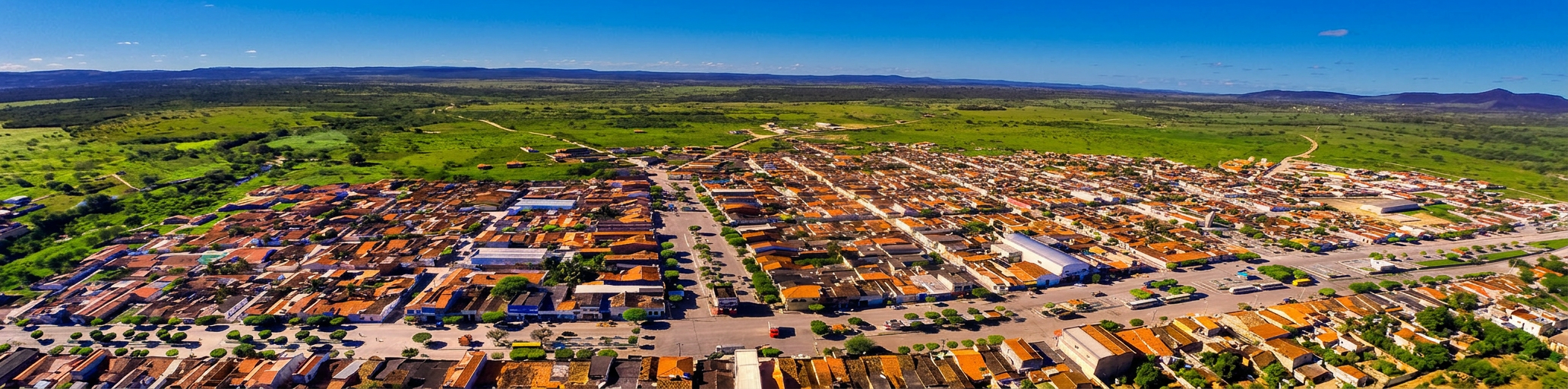 Vista aérea da cidade de Canapi, Alagoas